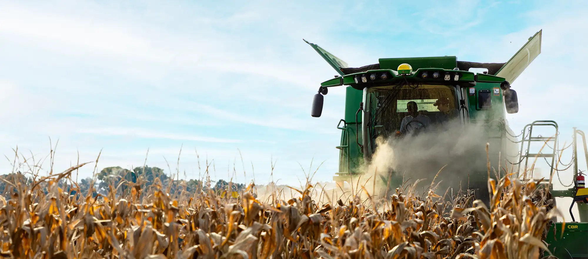 students learning from field training